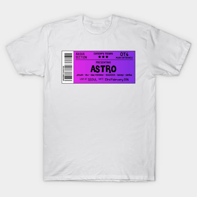 ASTRO Concert Ticket T-Shirt by skeletonvenus